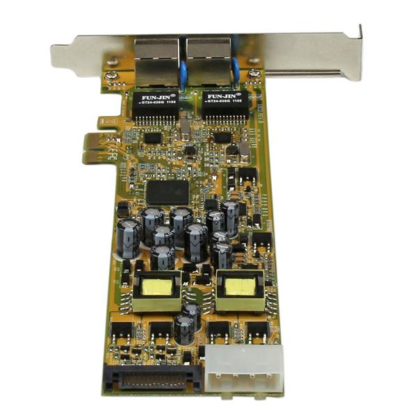 STARTECH.COM Dual Port PCI Express Gigabit Netzwerkkarte - 2 Port RJ45 PCIe PoE/PSE NIC Server Adapter - 10/100/1000 Mbit