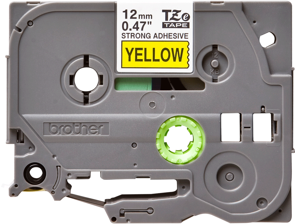 TZE-S631 LAMINATED TAPE 12MM 8M BLACK ON YELLOW EXTRA-STRONG
