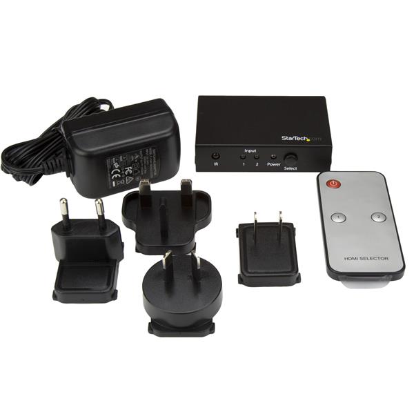 STARTECH.COM 2 Port HDMI Switch - 4K HDMI Switch Box - Ultra HD 4k 60Hz