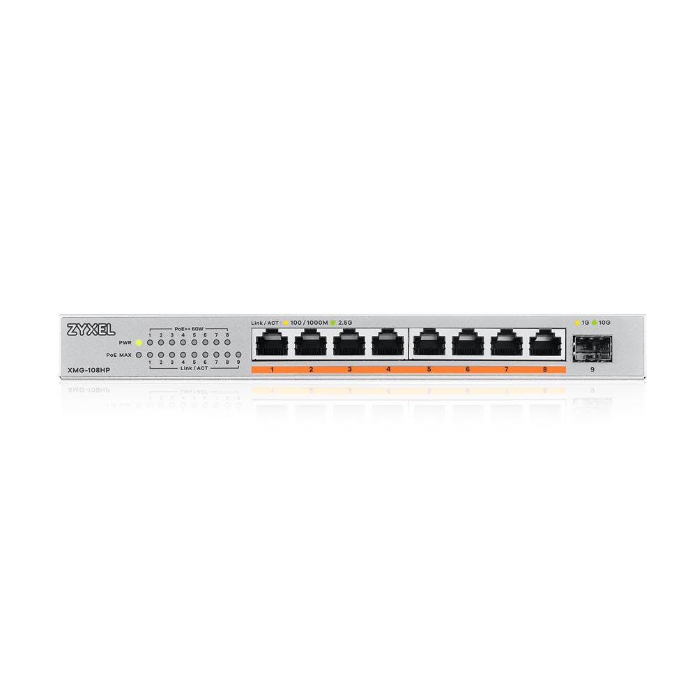 Zyxel Switch XMG-108 8 Port 10/2,5G MultiGig PoE++ unmanaged