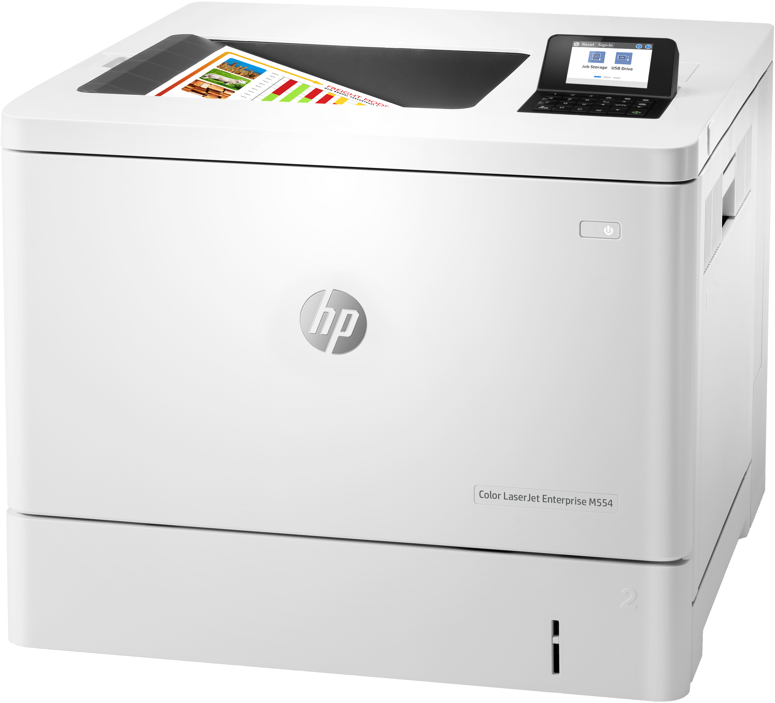 HP Color LaserJet Enterprise M554dn Farb-Laserdrucker weiß