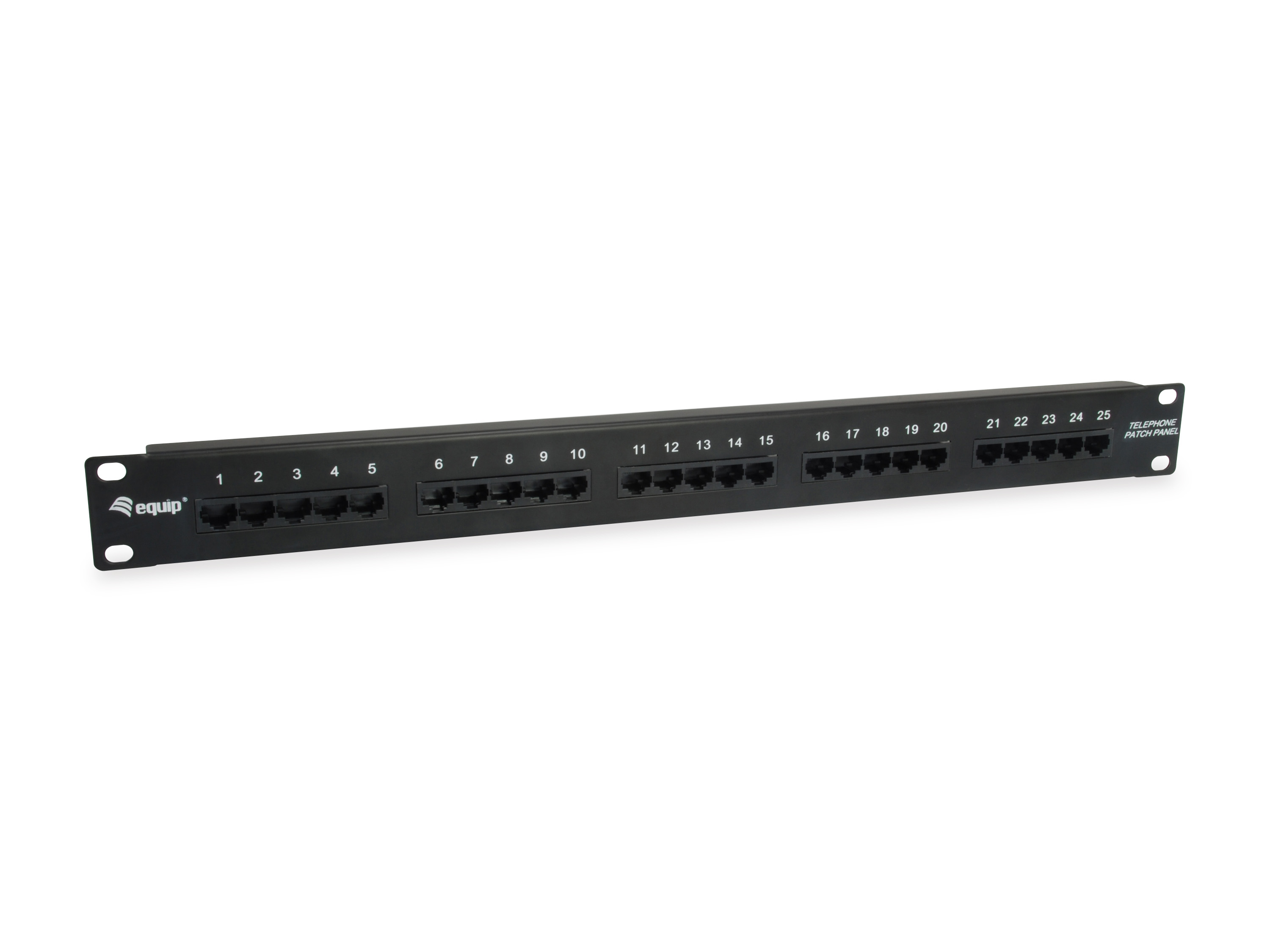Equip 19 Patchpanel 25xRJ45 Cat3 UTP 1U ISDN RAL9005