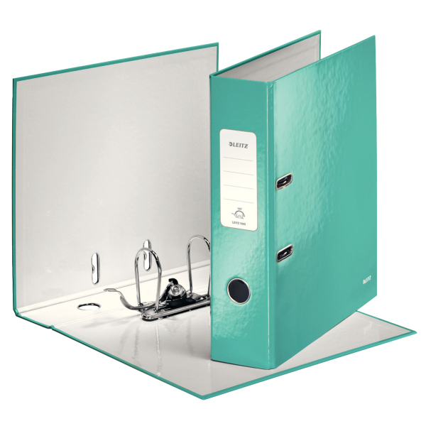 LEITZ Ordner eisblau Karton 8,0 cm DIN A4, 1 St.