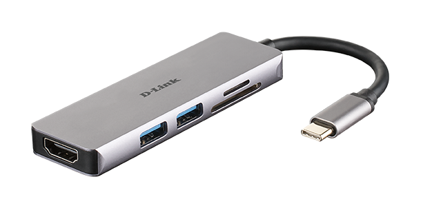 D-Link DUB-M530 5-in-1 USB-C Hub mit HDMI/SD-Reader retail
