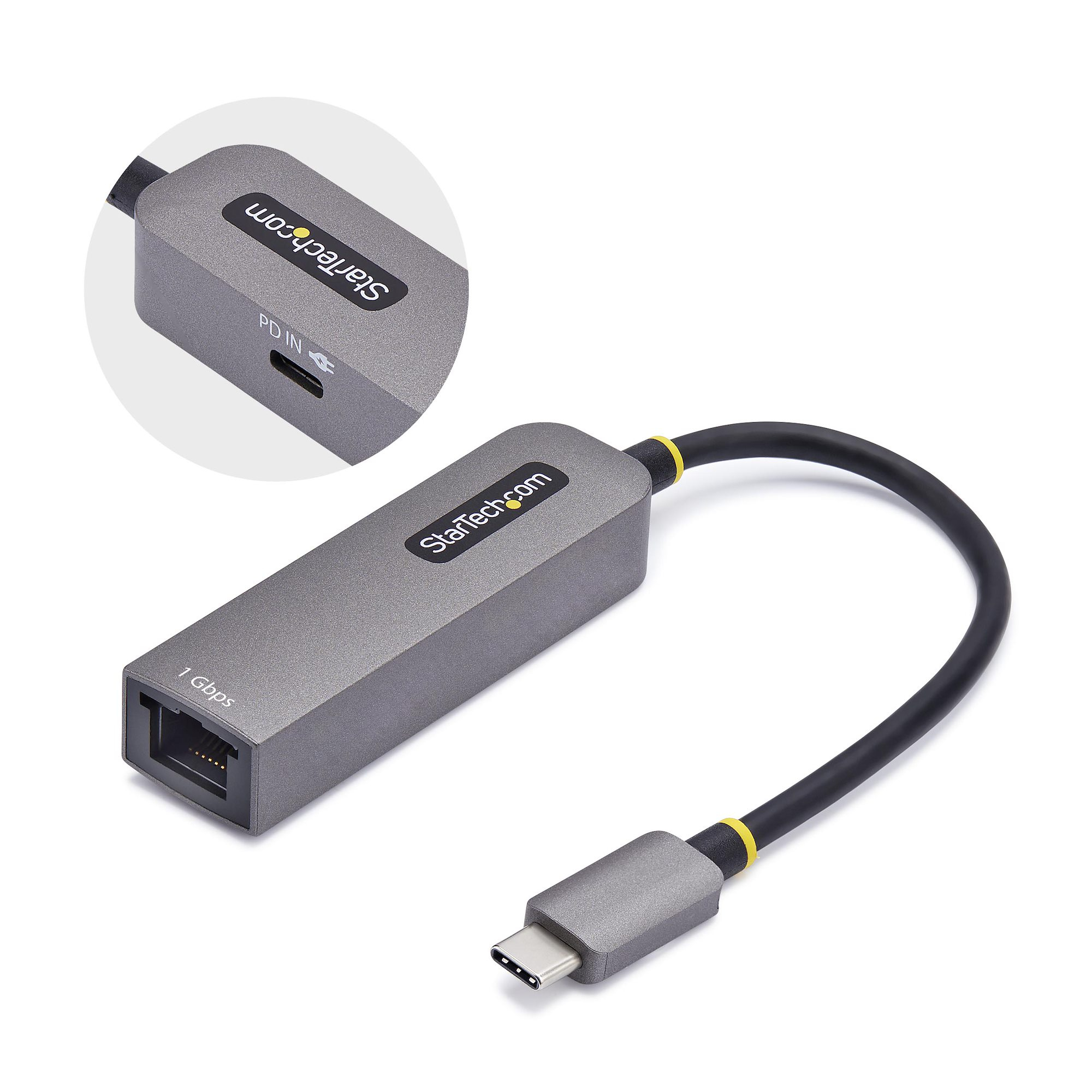 STARTECH.COM 1GbE USB C Ethernet Adapter 100W PD USB-C auf Lan-RJ45 Netzwerkadapter USB-C 3.0 NIC Thunderbolt Kompatibel