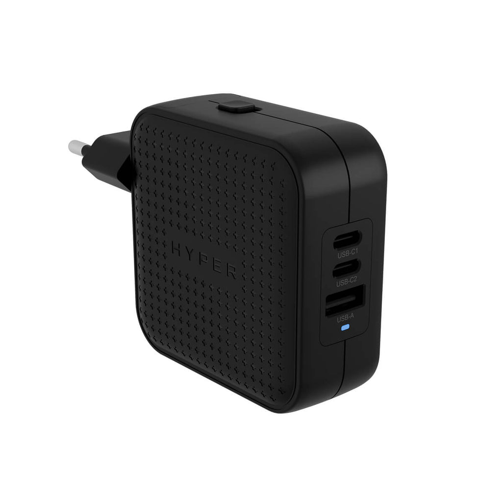 TRAVEL CHARGER BLACK 70W USB-C GAN (3C+1A)
