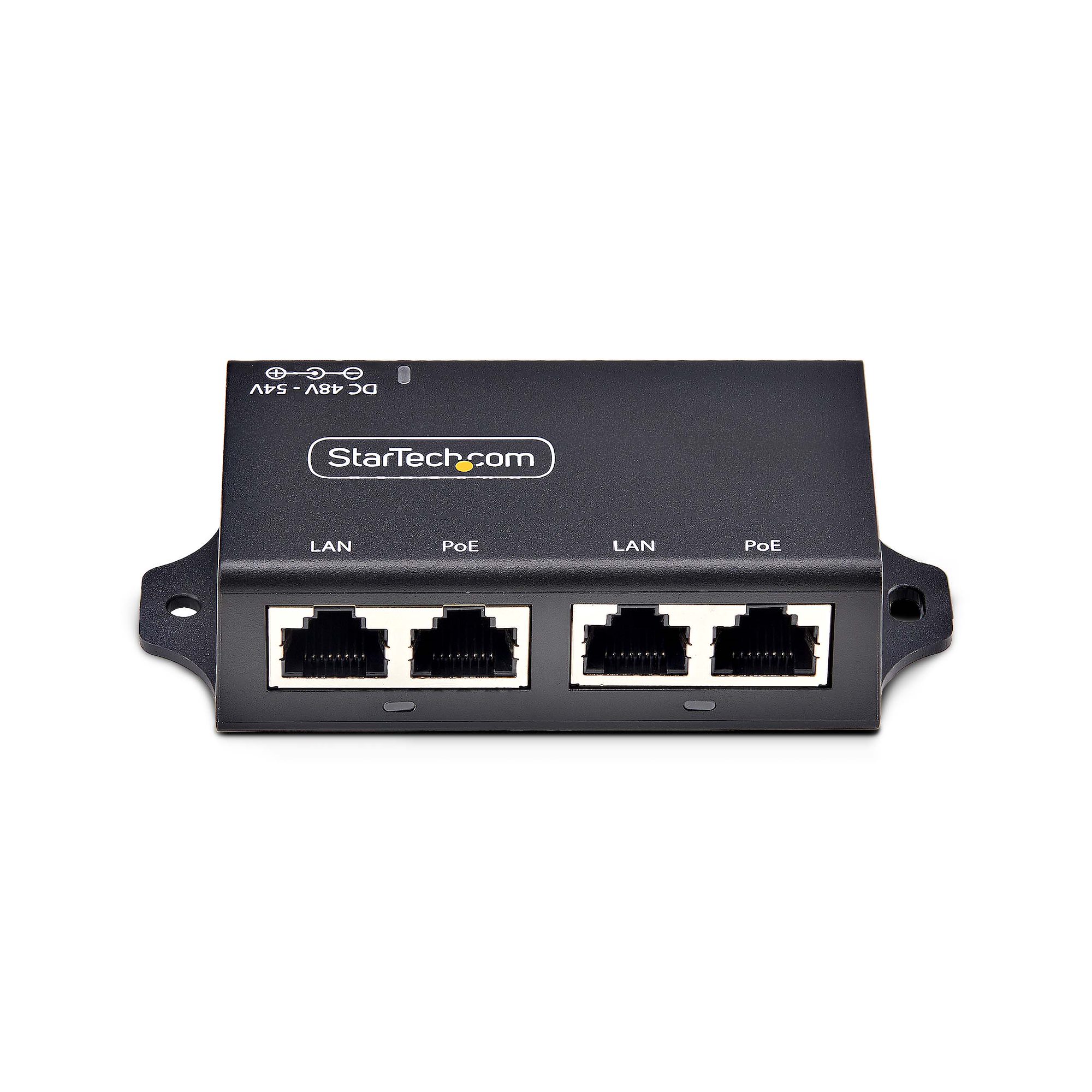 2-PORT GIGABIT POE INJECTOR 802.3AF/AT 10M/100M/1000M