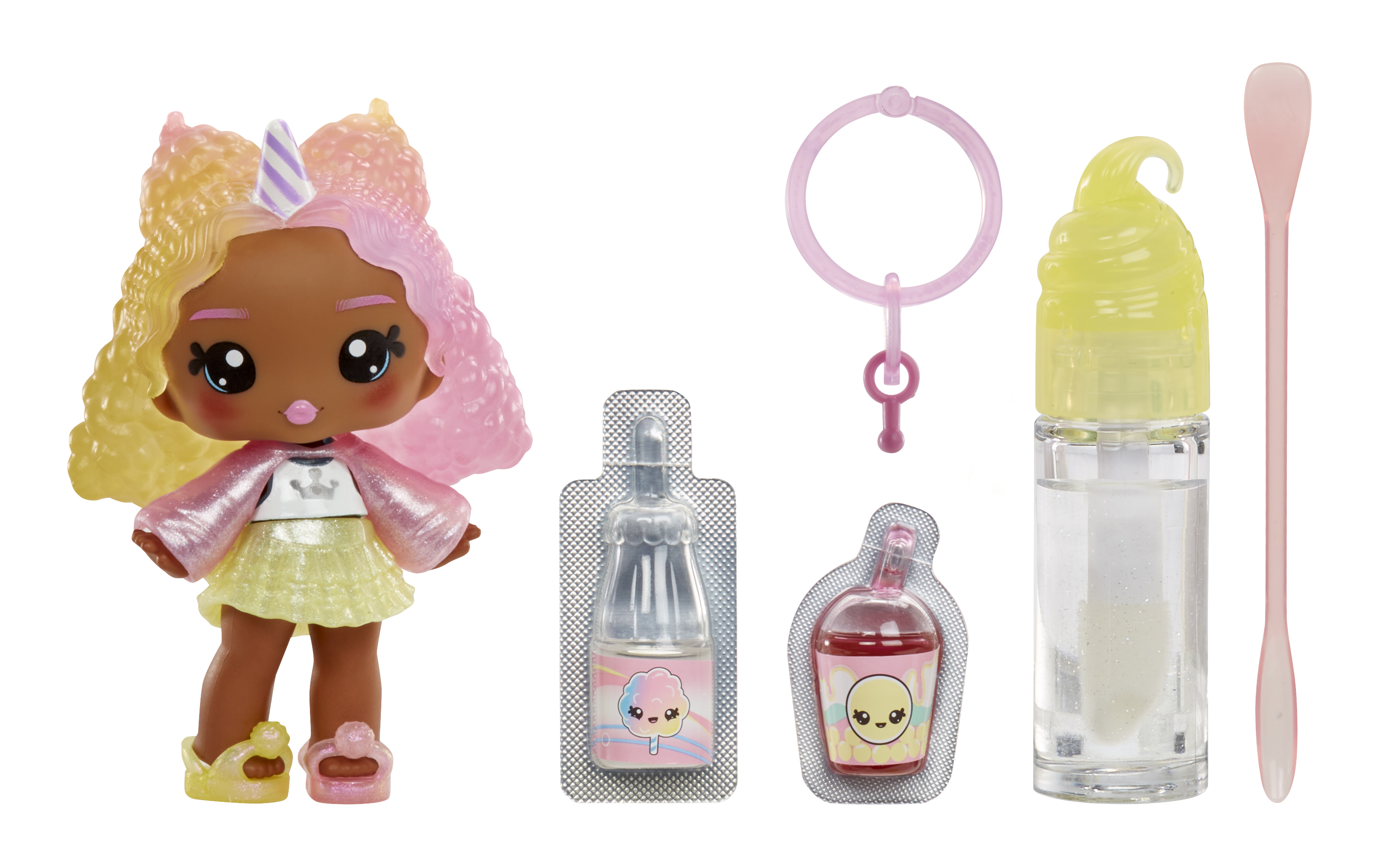 Yummiland Lip Gloss Doll Serie 2 - Nia Candy Fluff, Puppe