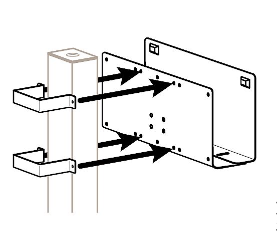 BRACKETMOUNT PERIPH TO 3X3 POST POST