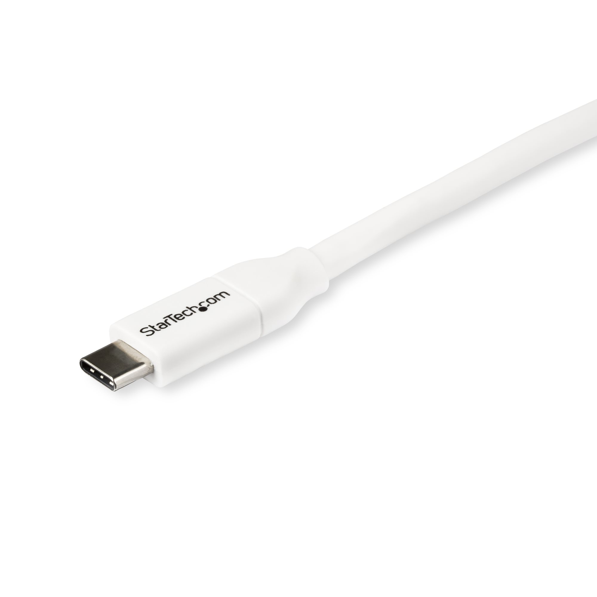 STARTECH.COM USB-C auf USB-C Kabel mit 5A Power Delivery - St/St - Weiss - 2m - USB 2.0 - USB-IF zertifiziert - USB Typ C Kabel