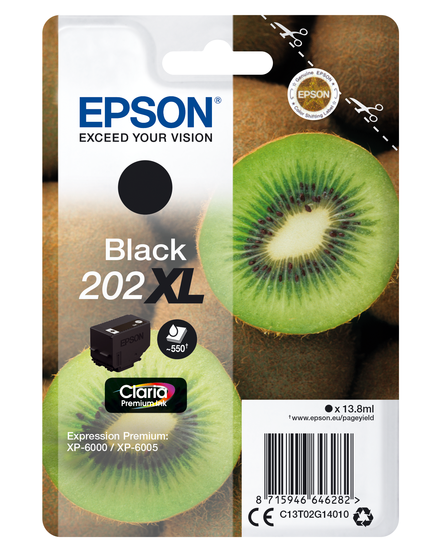 EPSON 202XL/T02G14 (Kiwi) schwarz Druckerpatrone