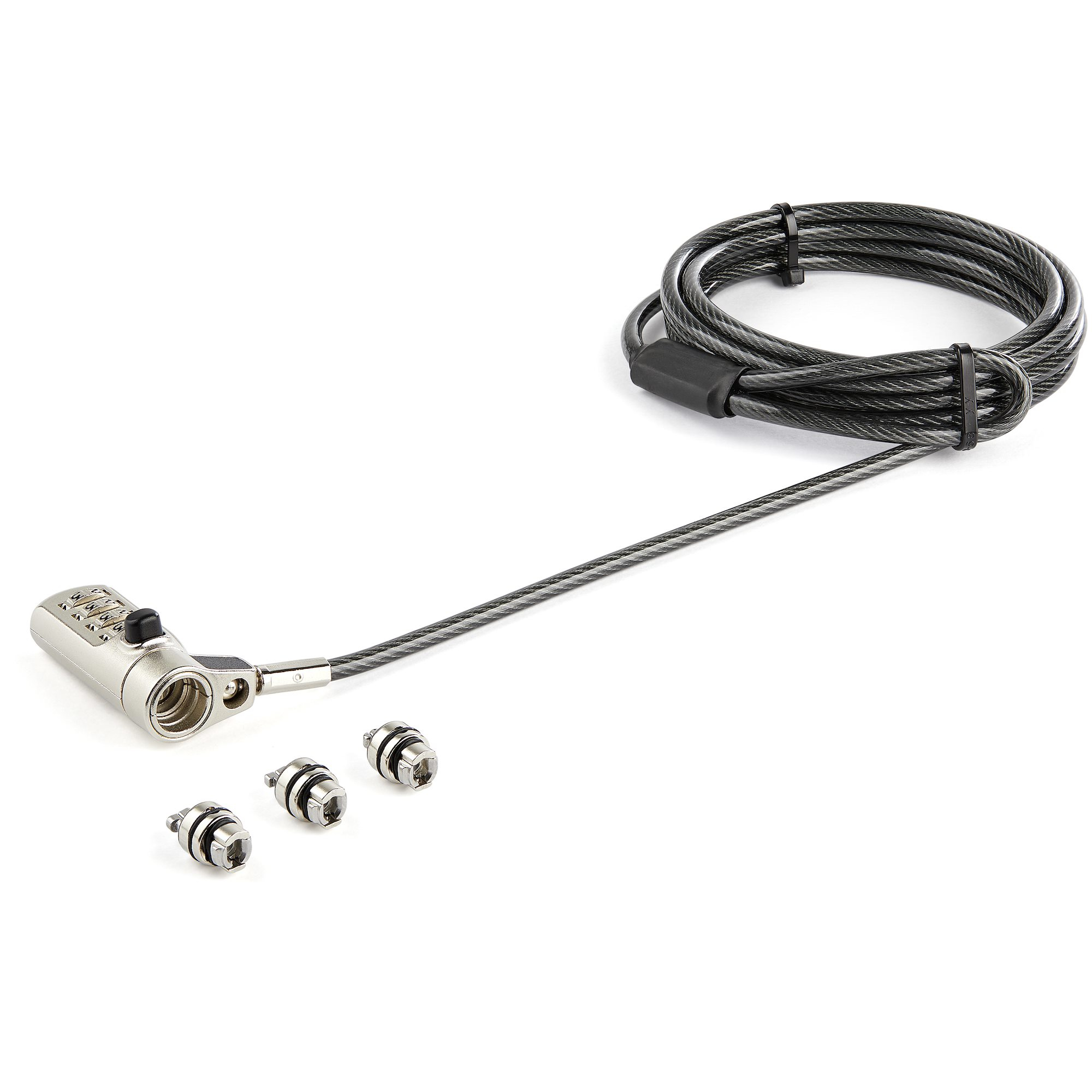 STARTECH.COM Combination Laptop Cable Lock - Steel Cable - 2m - K-Slot Nano Wedge Lock Slot - 4-Digit