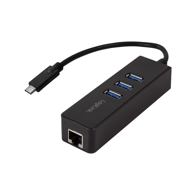 Logilink Adapter USB 3.0 TypC zu1x RJ45u. 3x USB3.0 Typ A