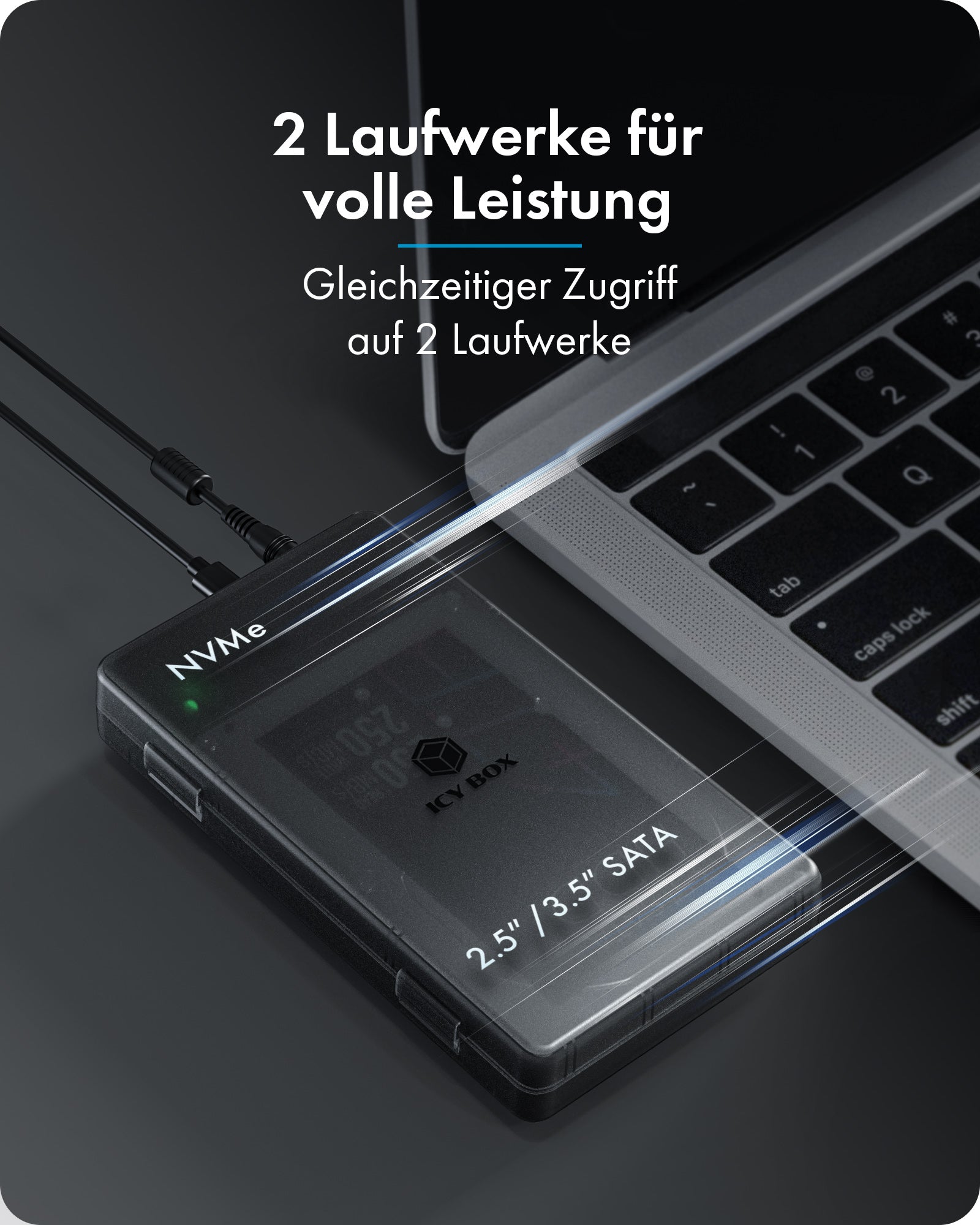 Docking- & Klonstation IcyBox für M.2 & 2,5/3,5 SSD/HDD