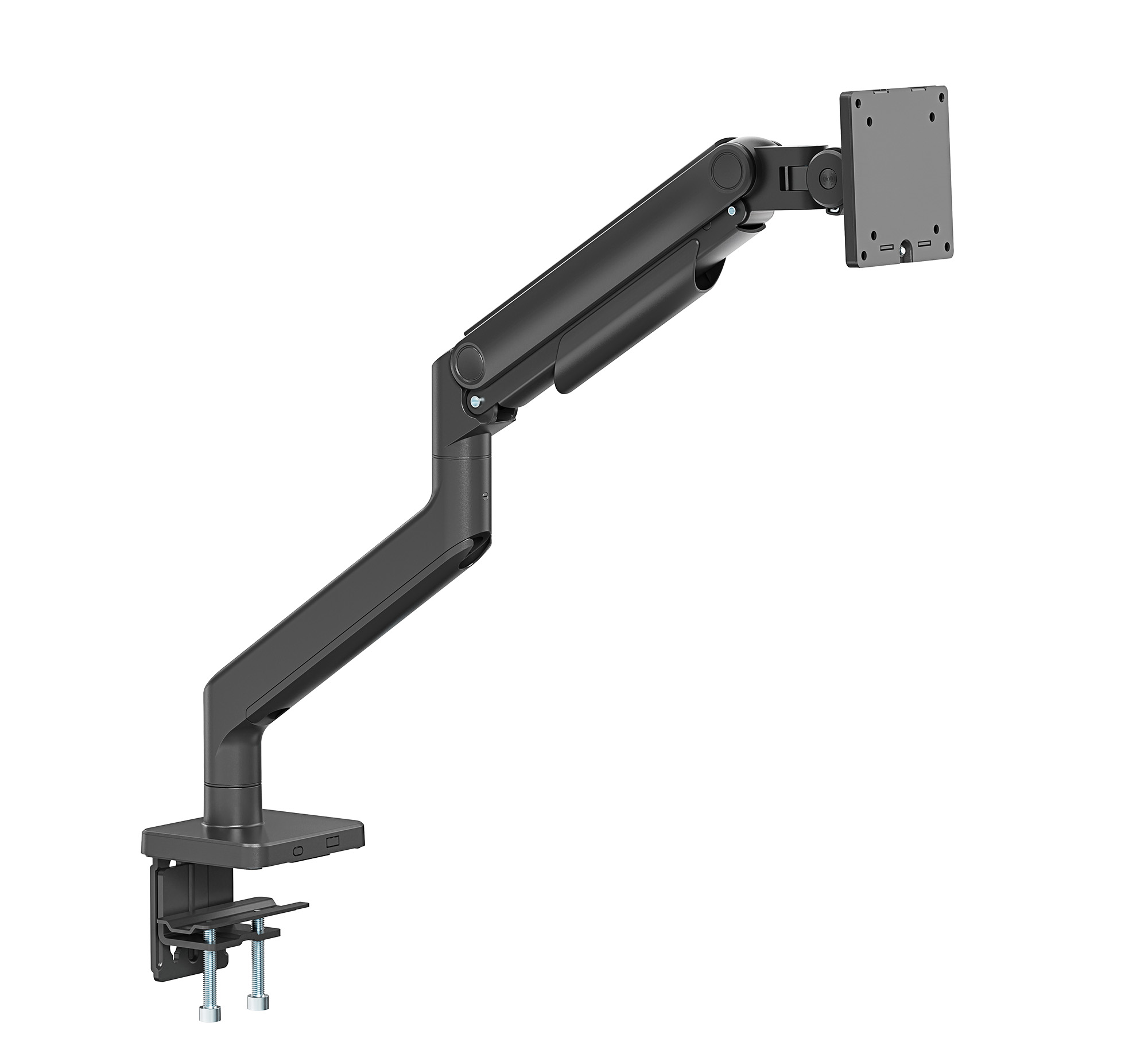 MANHATTAN Tischhalterung mit mechanischer Feder zwei Gelenke für einen Monitor 43,18-124,46cm 17-49Zoll und bis zu 20 kg Traglast
