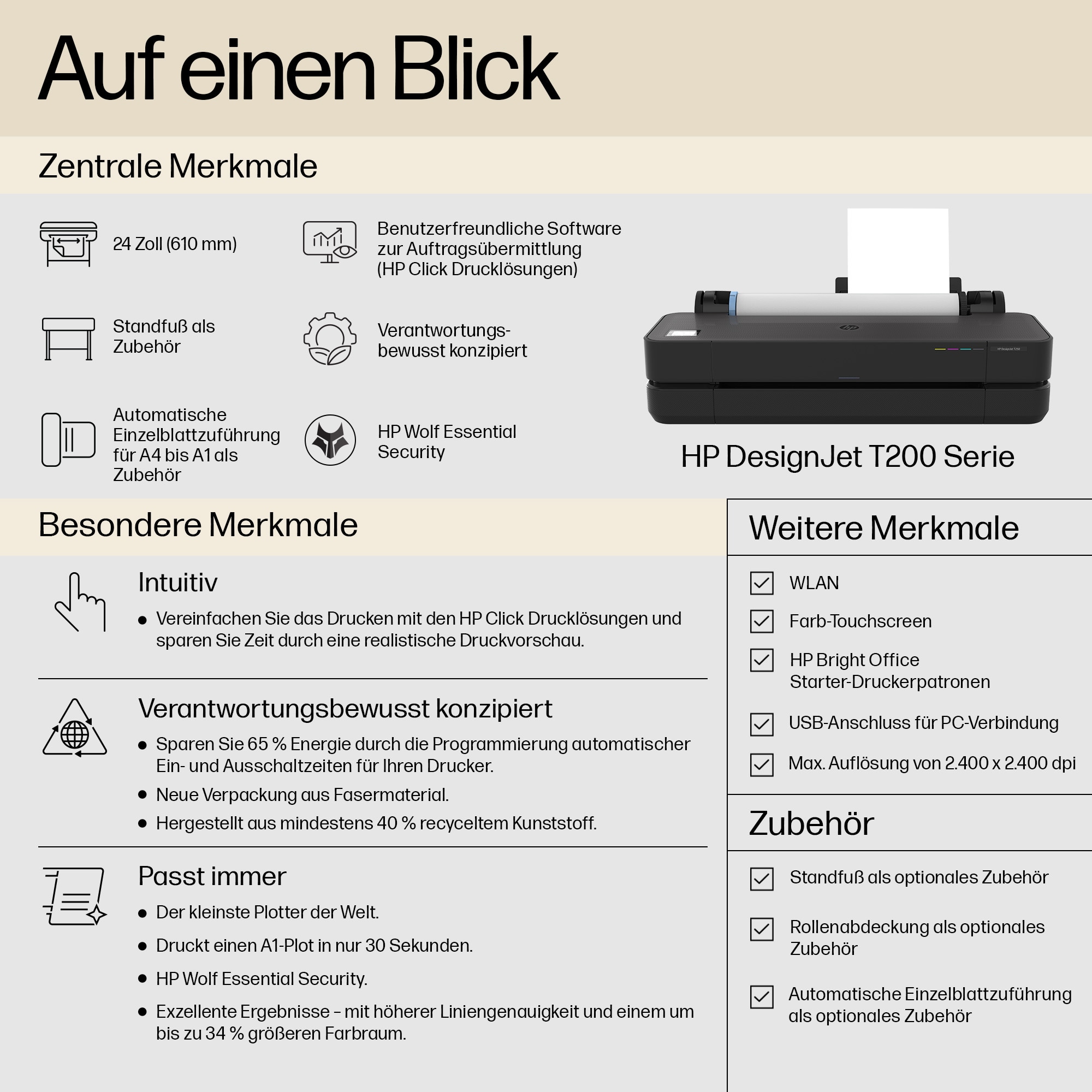 HP DesignJet T230 610 mm (24 Zoll) 2025 Edition Plotter