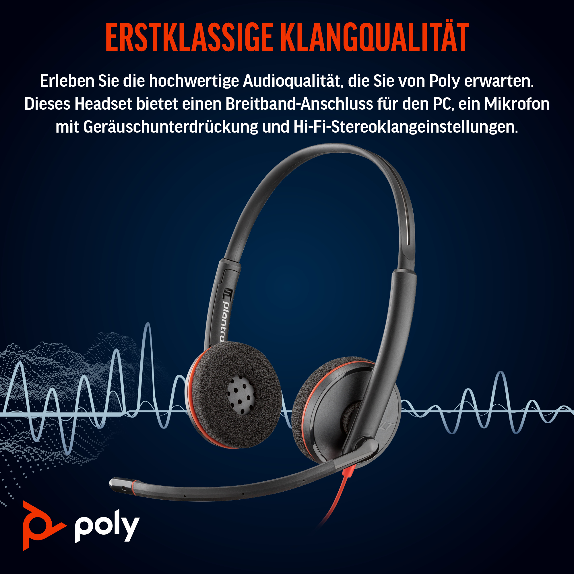 Poly Blackwire 3220 Stereo USB-C/A bulk