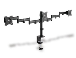 TRIPPLE MONITORSTAND WITH CLAMP 15-27IN TFT 3X8KG VESAMAX100X100