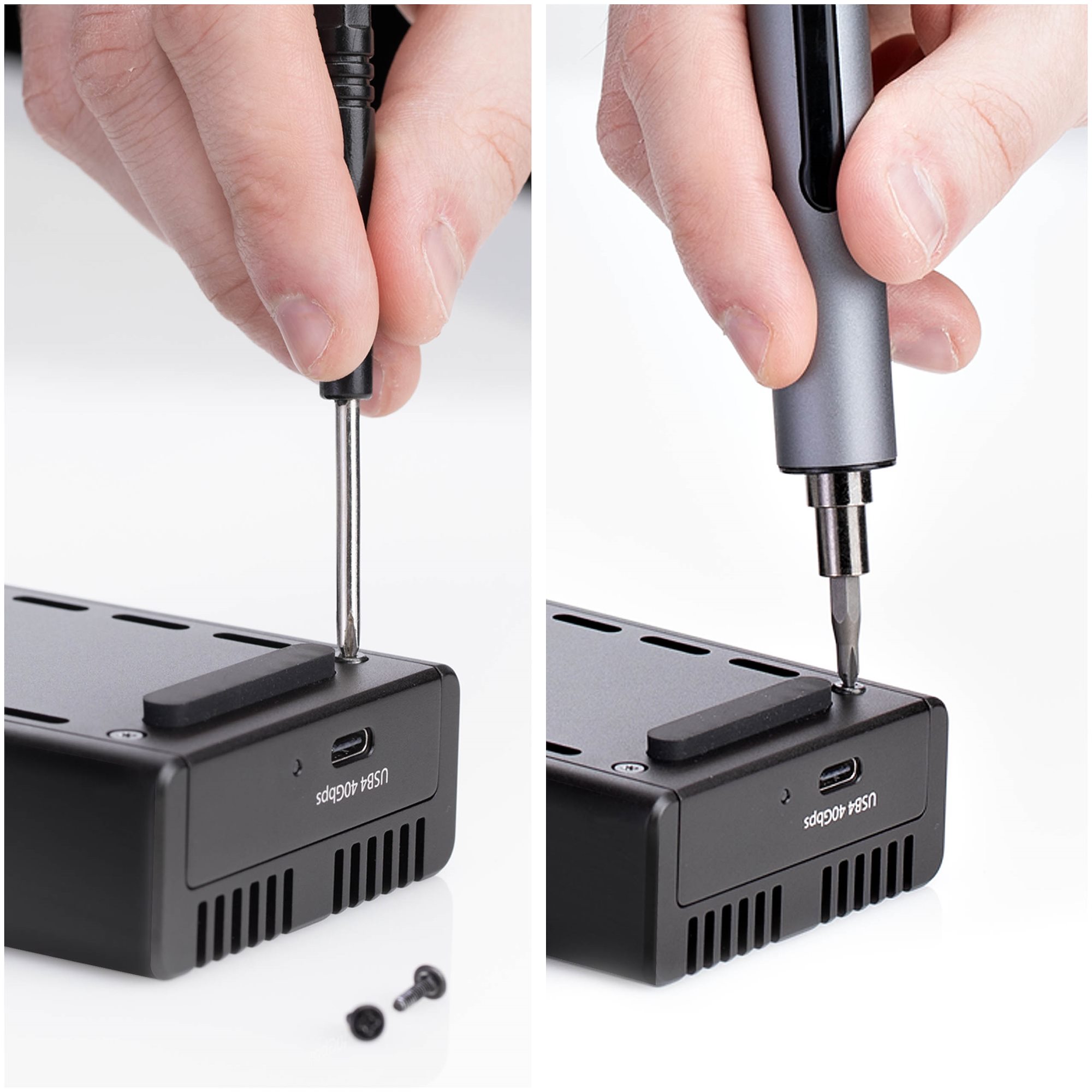 STARTECH.COM USB4m.2 NVMe Gehäuse 40Gbps Externes USB-C Thunderbolt NVMe SSD Gehäuse Aluminium-Kuhlkörpergehäuse B+M und M-Key