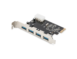 USB 3.0 PCI EXPRESS ADD-ON CARD 4 PORTS A/F EXTERNAL VL805 IN