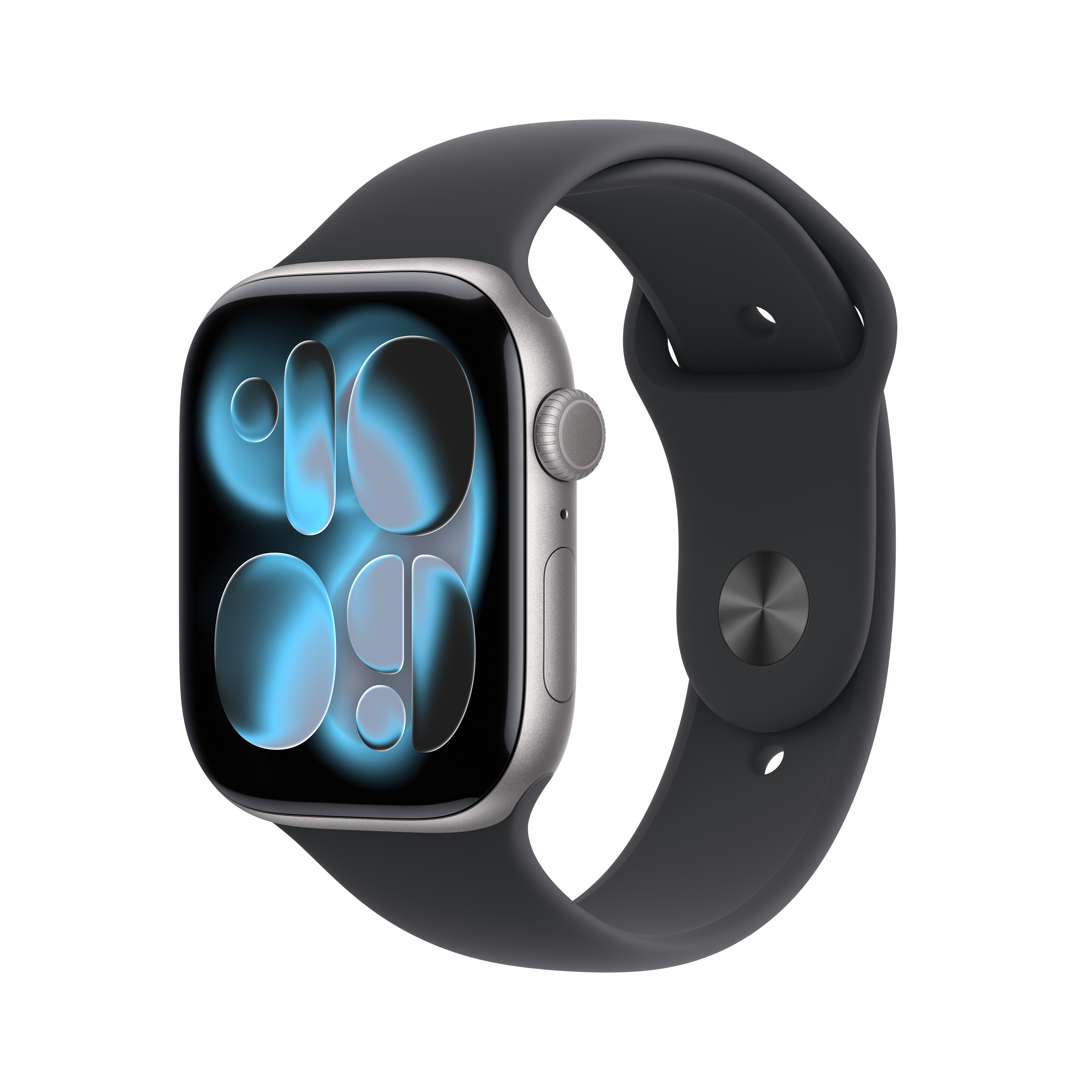 Apple Watch Series 11 46 mm Aluminium (GPS) Sportarmband S/M schwarz, space schwarz