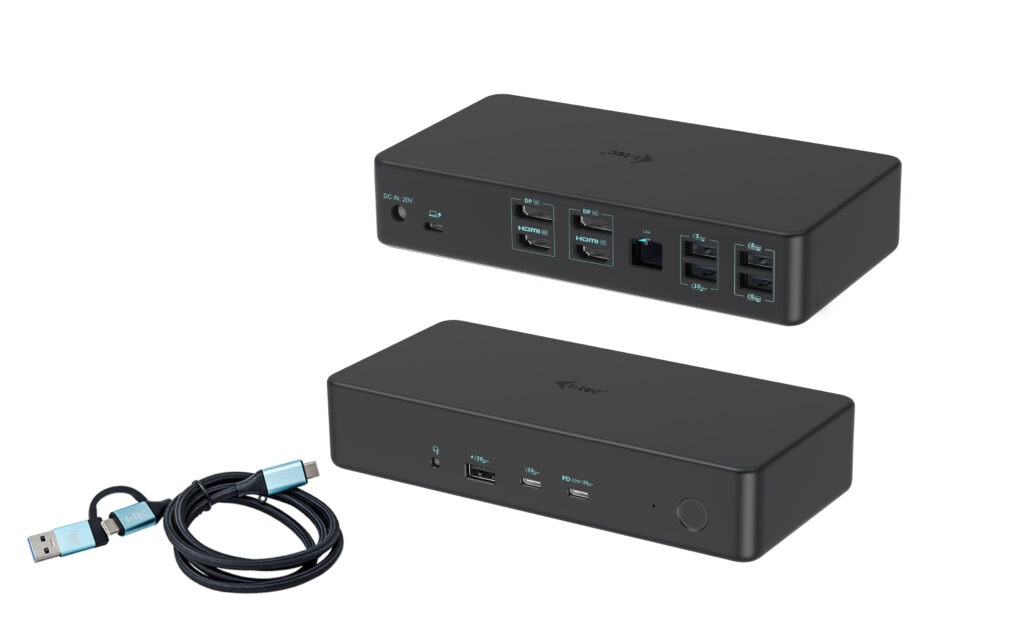 I-TEC USB 3.0 USB-C Thunderbolt 3 Professional Dual 4K Display Docking Station Generation 2 + Power Delivery 100W