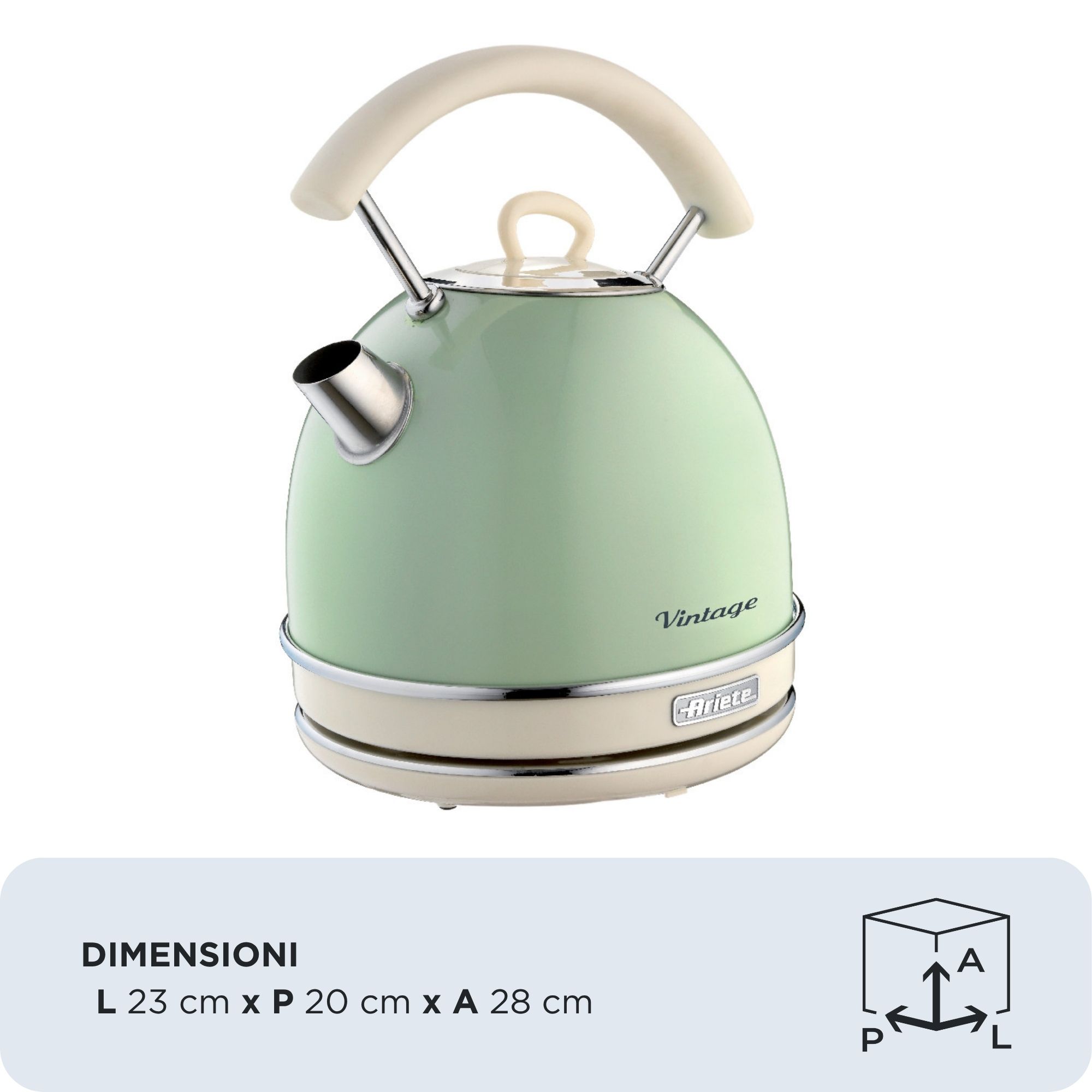 Vintage Wasserkocher Green, rund