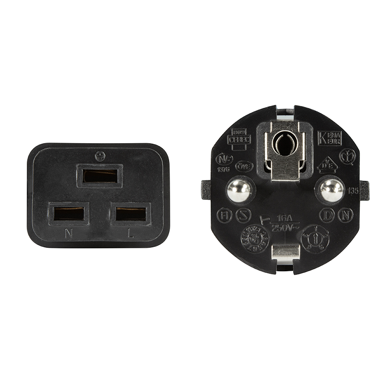 Logilink Power Cord, CEE 7/7-IEC C19, black, 1,80m