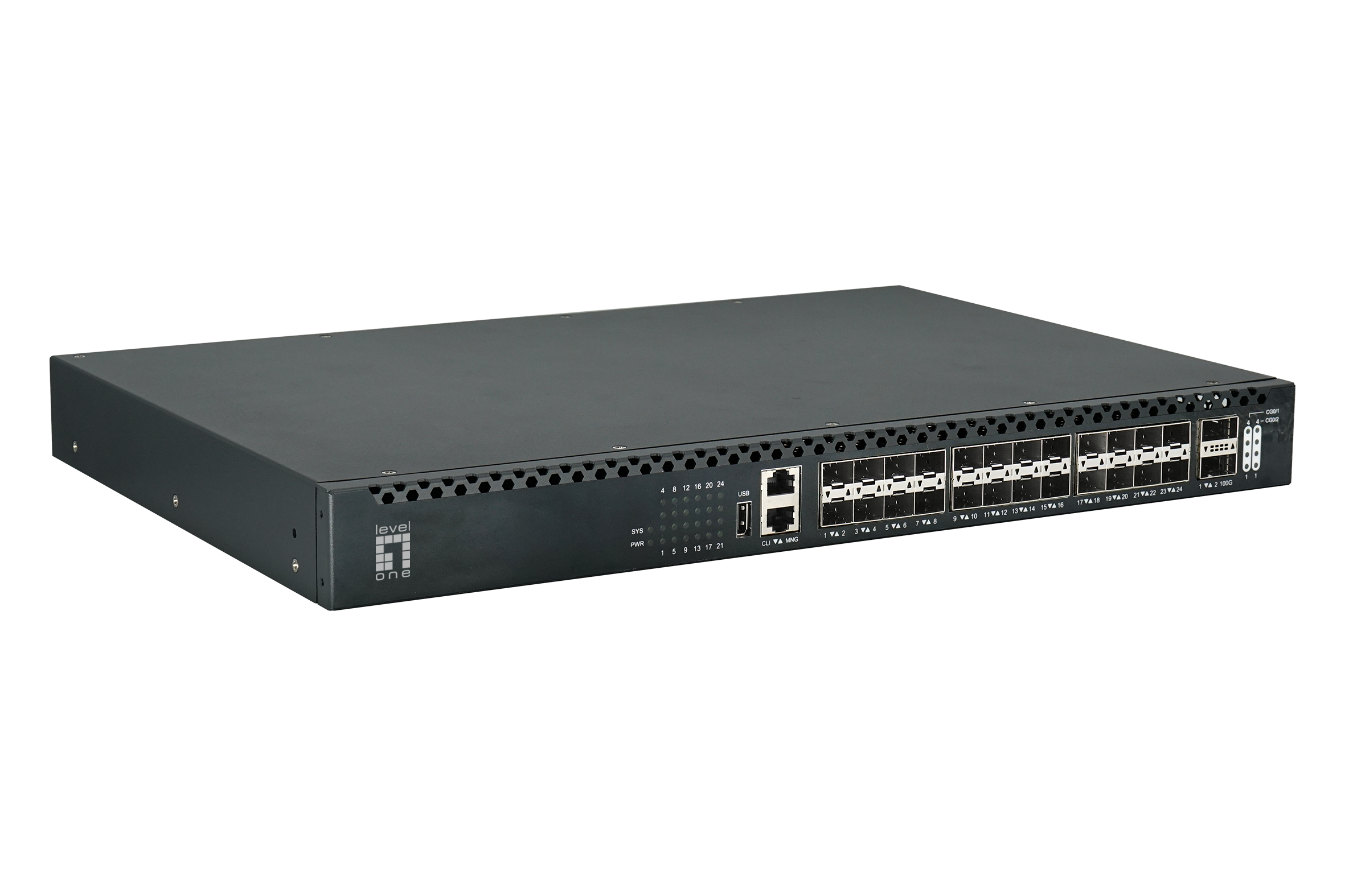 LevelOne Switch 24x10GSFP+/2x100GQSFP+ TOR 19 Managed L3