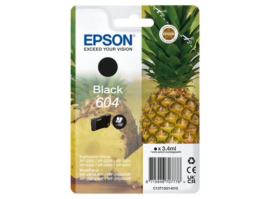 EPSON 604/T10G14 (Ananas) schwarz Druckerpatrone