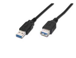 DIGITUS USB 3.0 Verlängerungskabel Typ A -A St/Bu 1.8m, sw