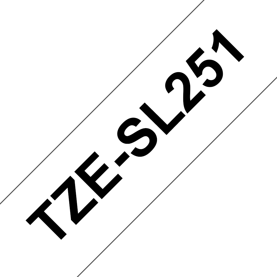TZE-SL251 SELF LAMINATING TAPE 24MM 8M WHITE/BLACK