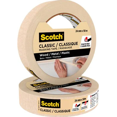 Scotch CLASSIC Kreppband beige 24,0 mm x 50,0 m 1 Rolle