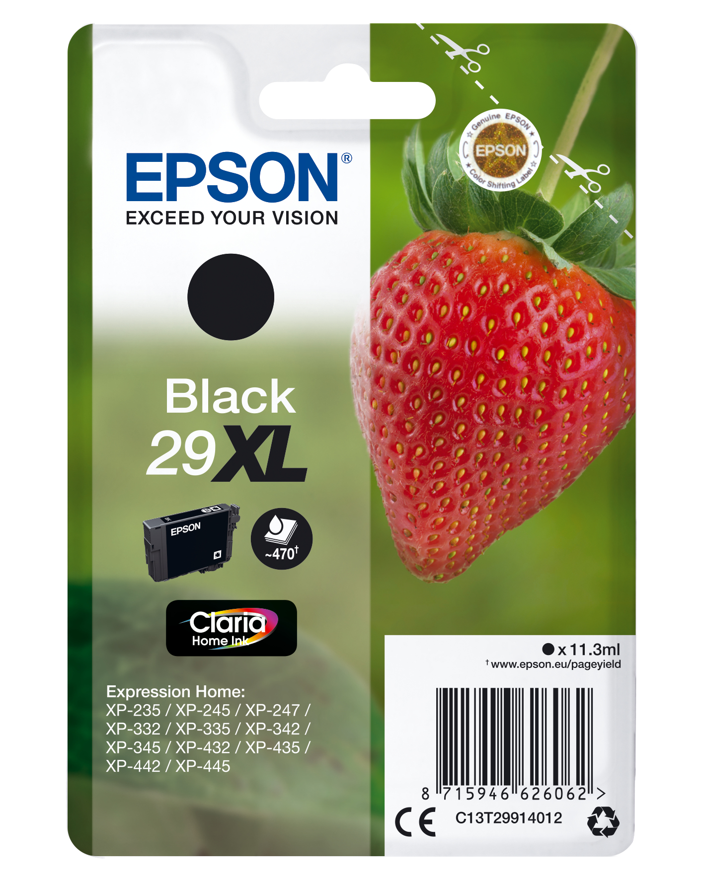 EPSON 29XL / T2991XL (Erdbeere) schwarz Druckerpatrone