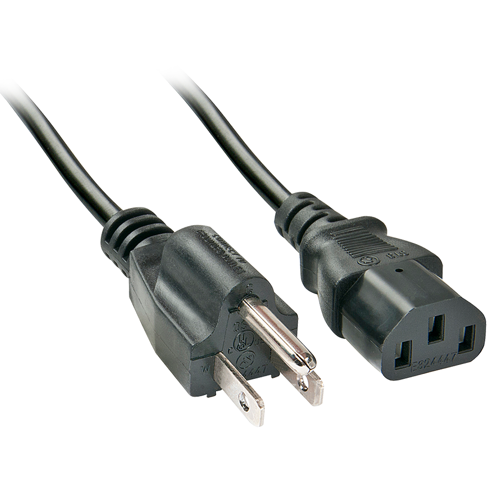 LINDY IEC-Netzkabel US-Netzstecker Kpl 18AWG USA 3 Pin 2m