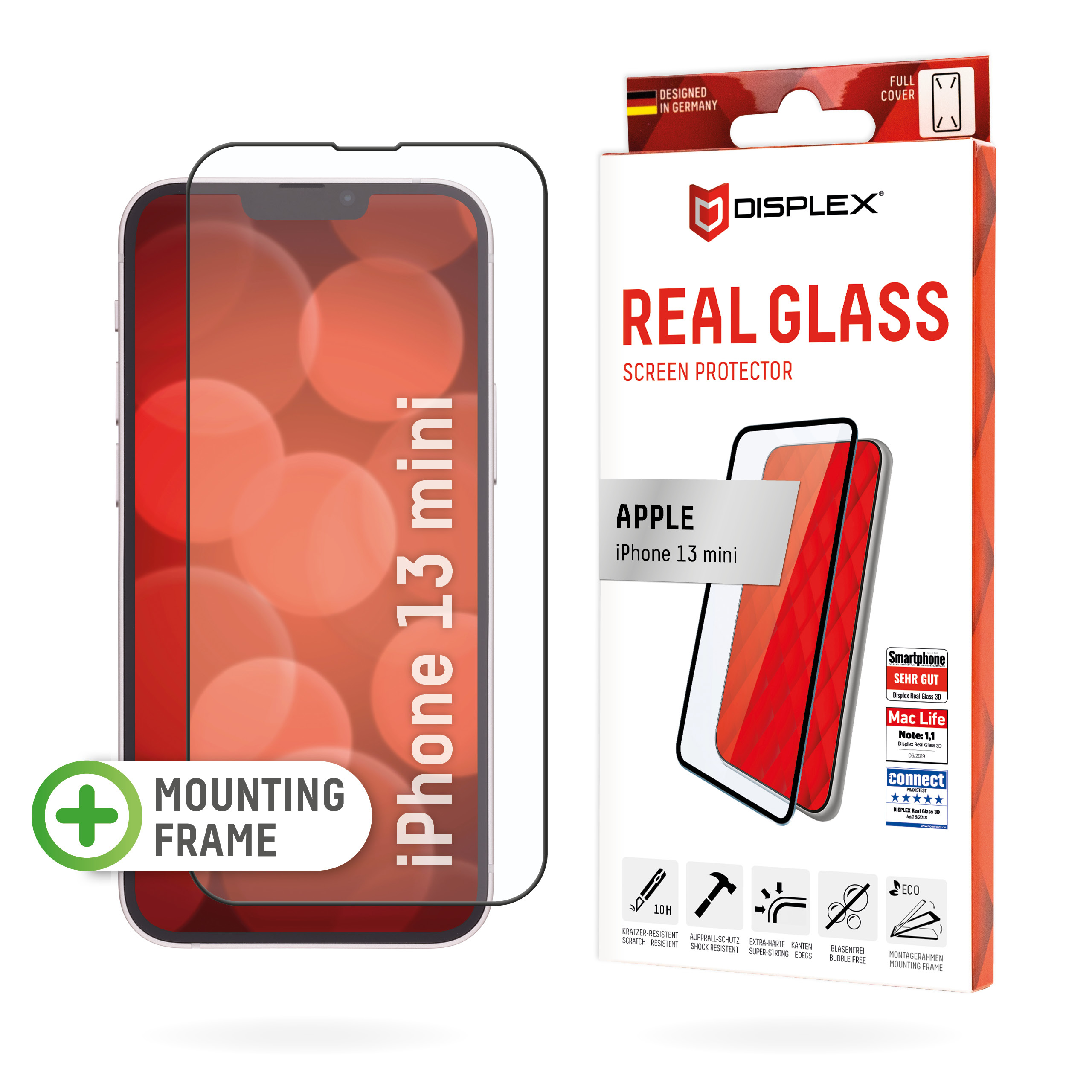 DISPLEX REAL GLASS FULL COVER F/ APPLE IPHONE 13 MINI