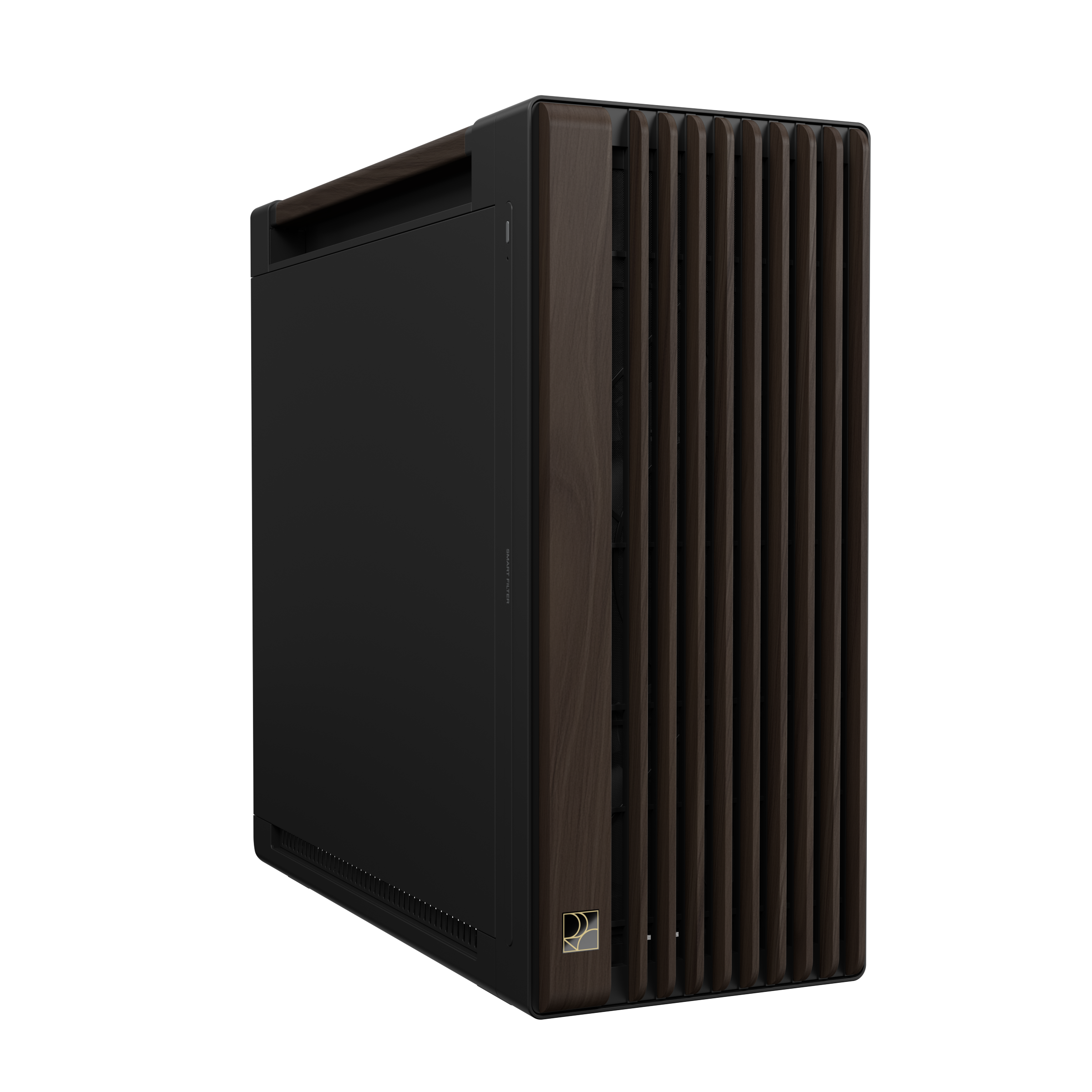 PROART PA602 WALNUT WOOD METAL PWM MODERN BLACK, Tower-Gehäuse