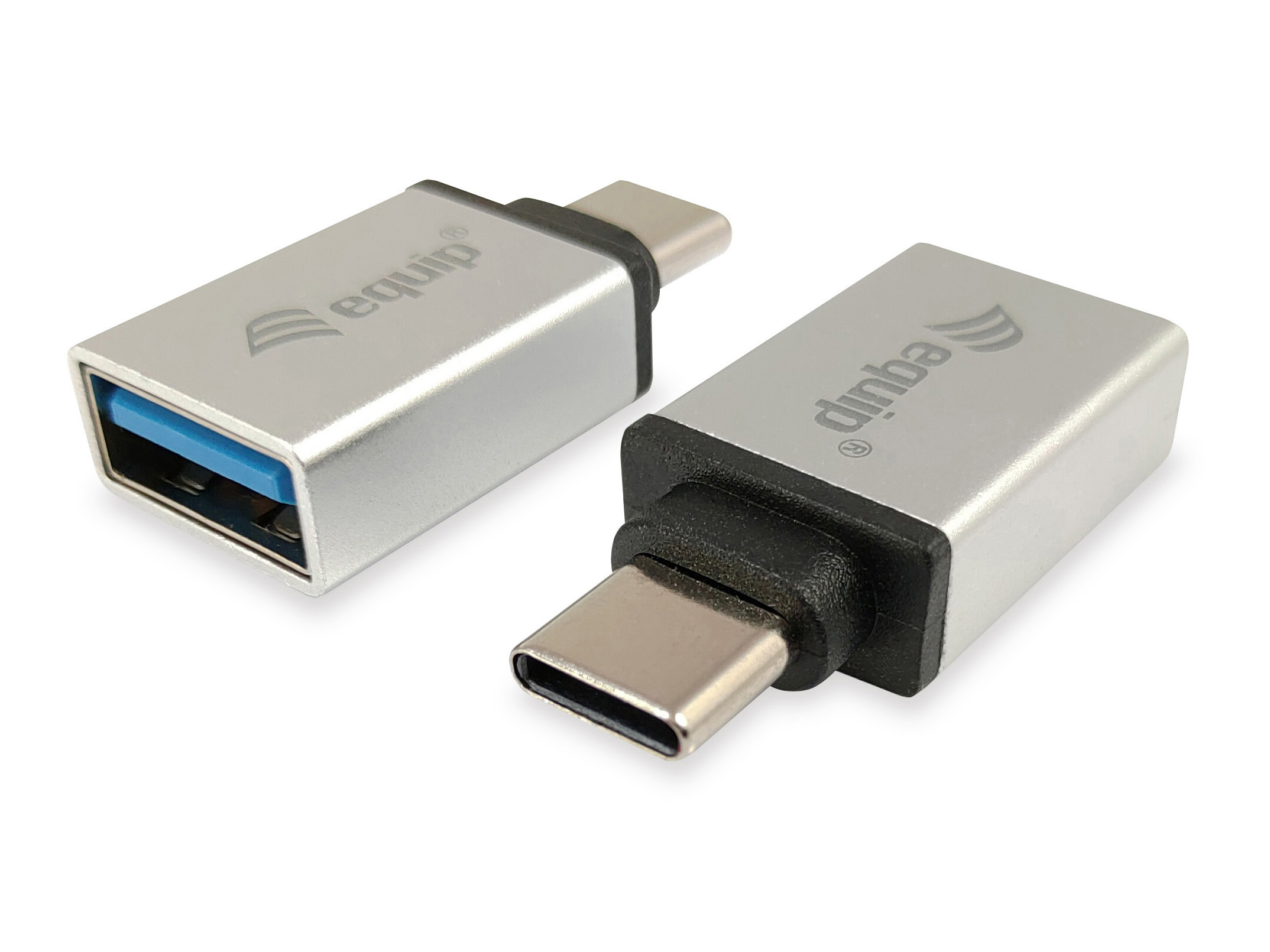 Equip Adapter USB-C->USB-A3.0 St/Bu 2Stk Alu.