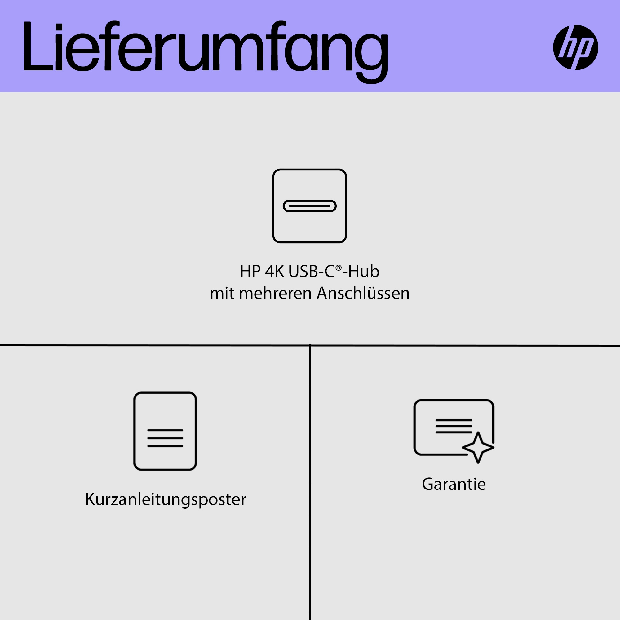 HP Notebook Dockingstation USB-C 4K USB-C Multiport Hub