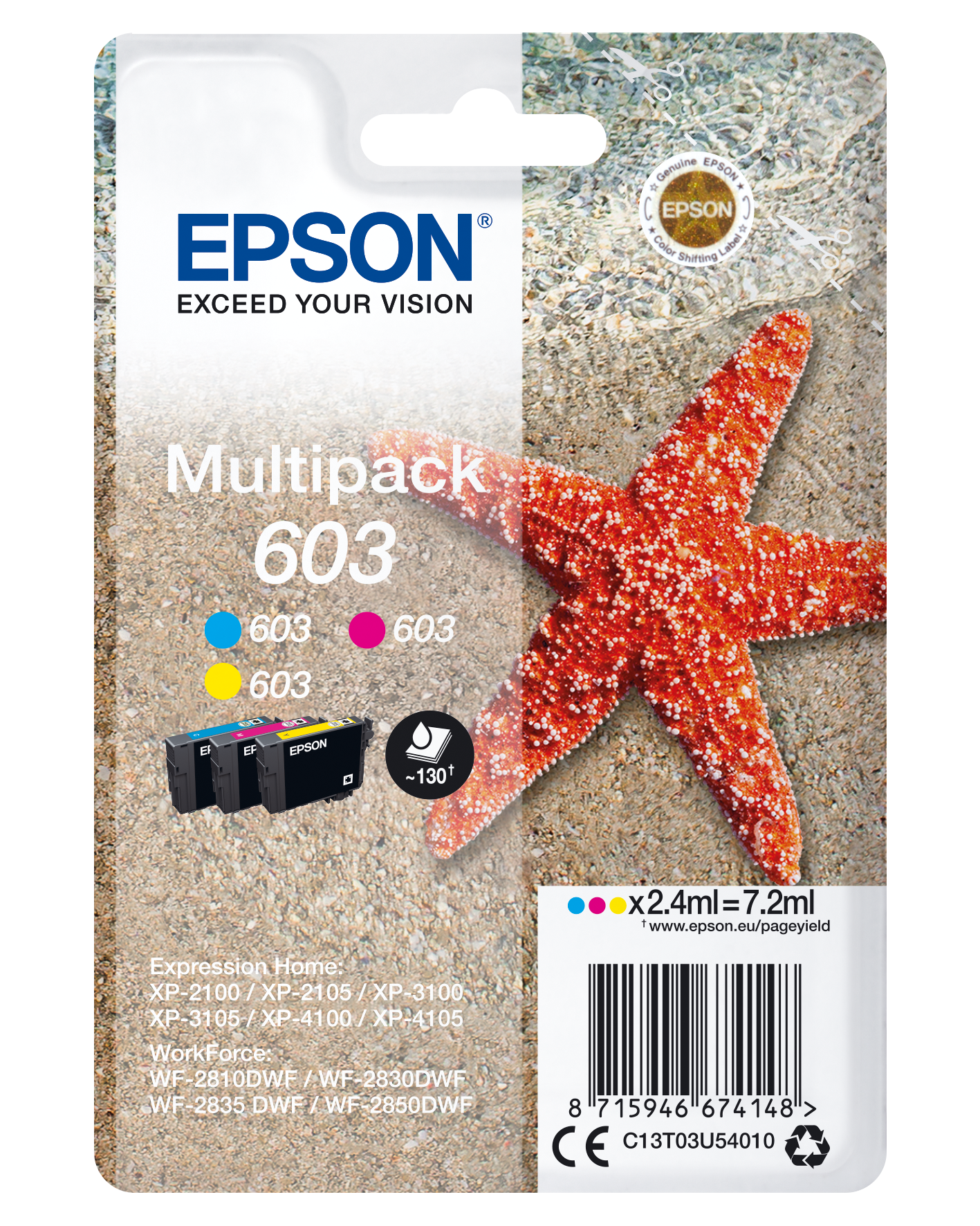 EPSON 1LB Multipack 3-colours 603 Ink w/s