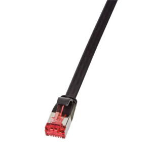 Logilink Flachpatchkabel 2xRJ45 U/FTP Cat6A 5.00m schwarz