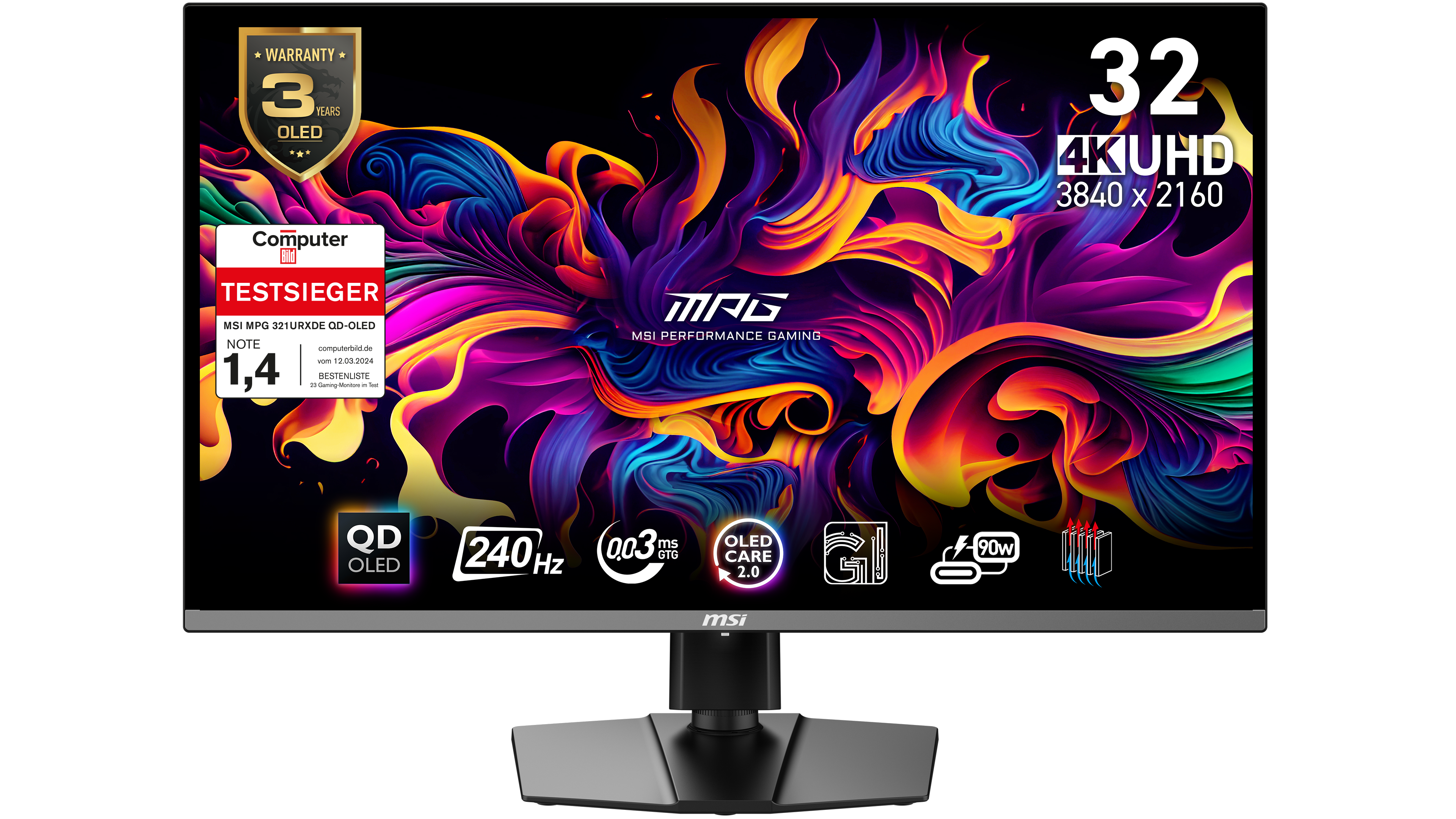 MPG 321URXDE QD-OLED, Gaming-Monitor