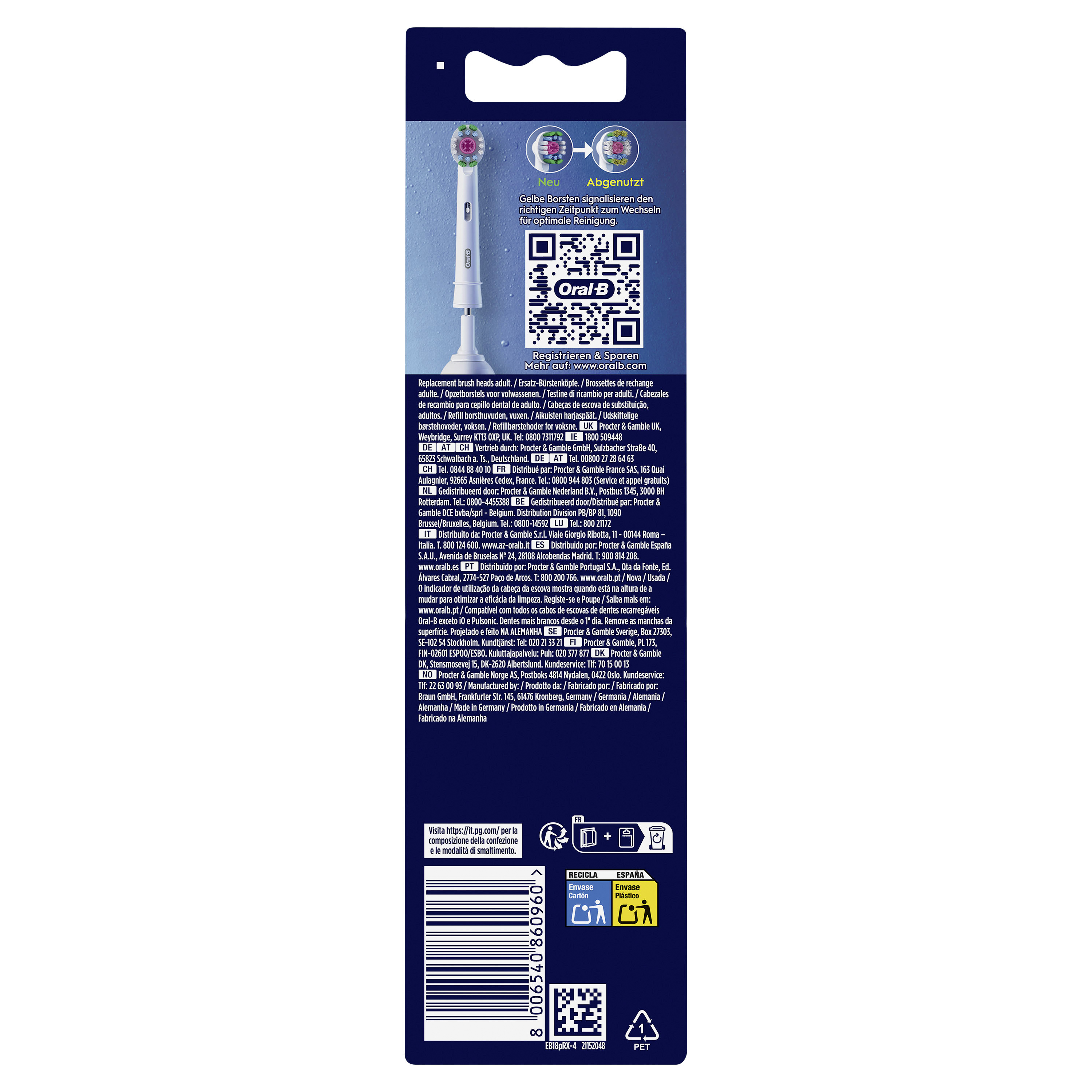 Oral-B Pro 3D White Aufsteckbürsten 4er