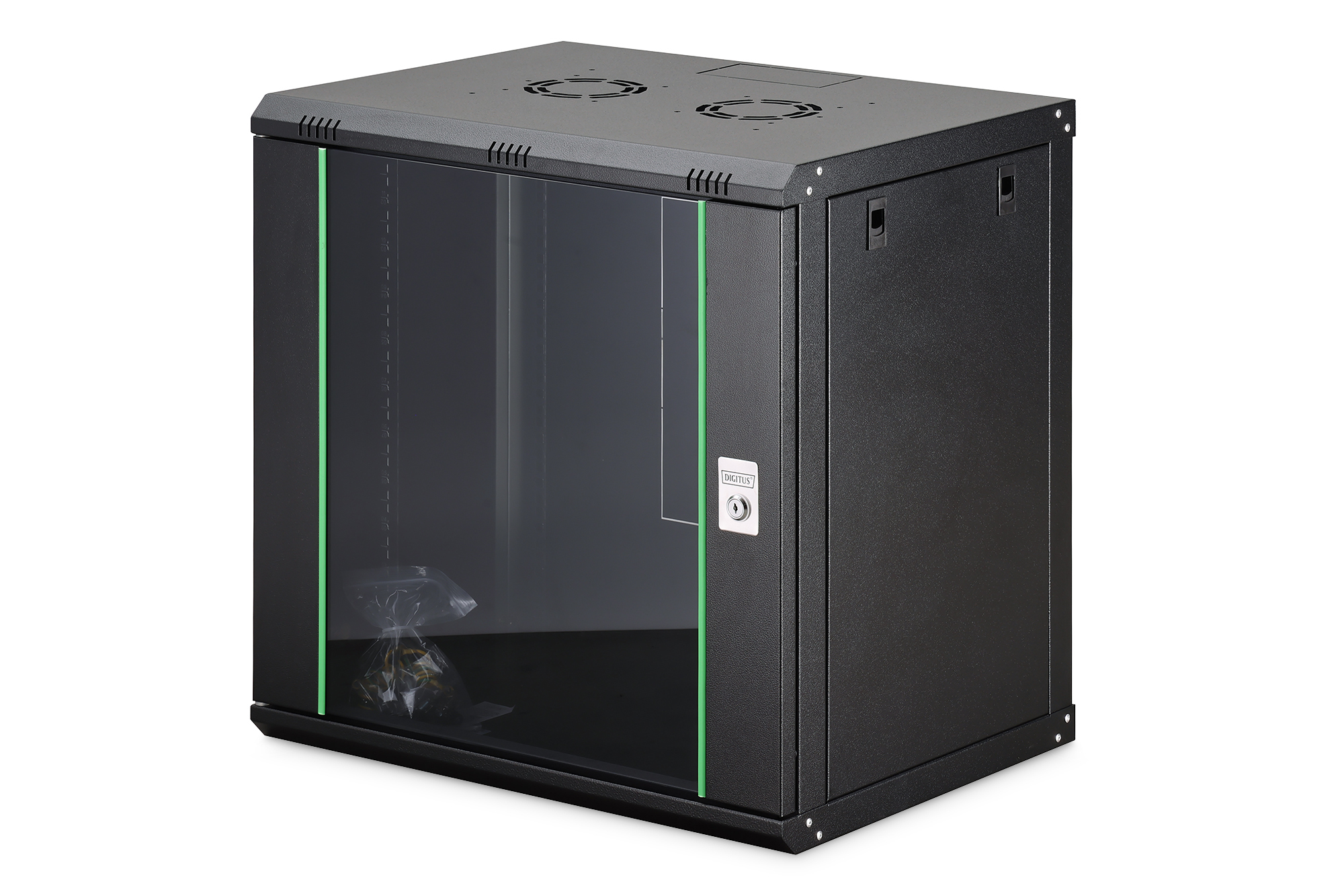 WALL MOUNTING CABINET 600X450MM 12U DYNAMIC 638X600X450MM BLACK