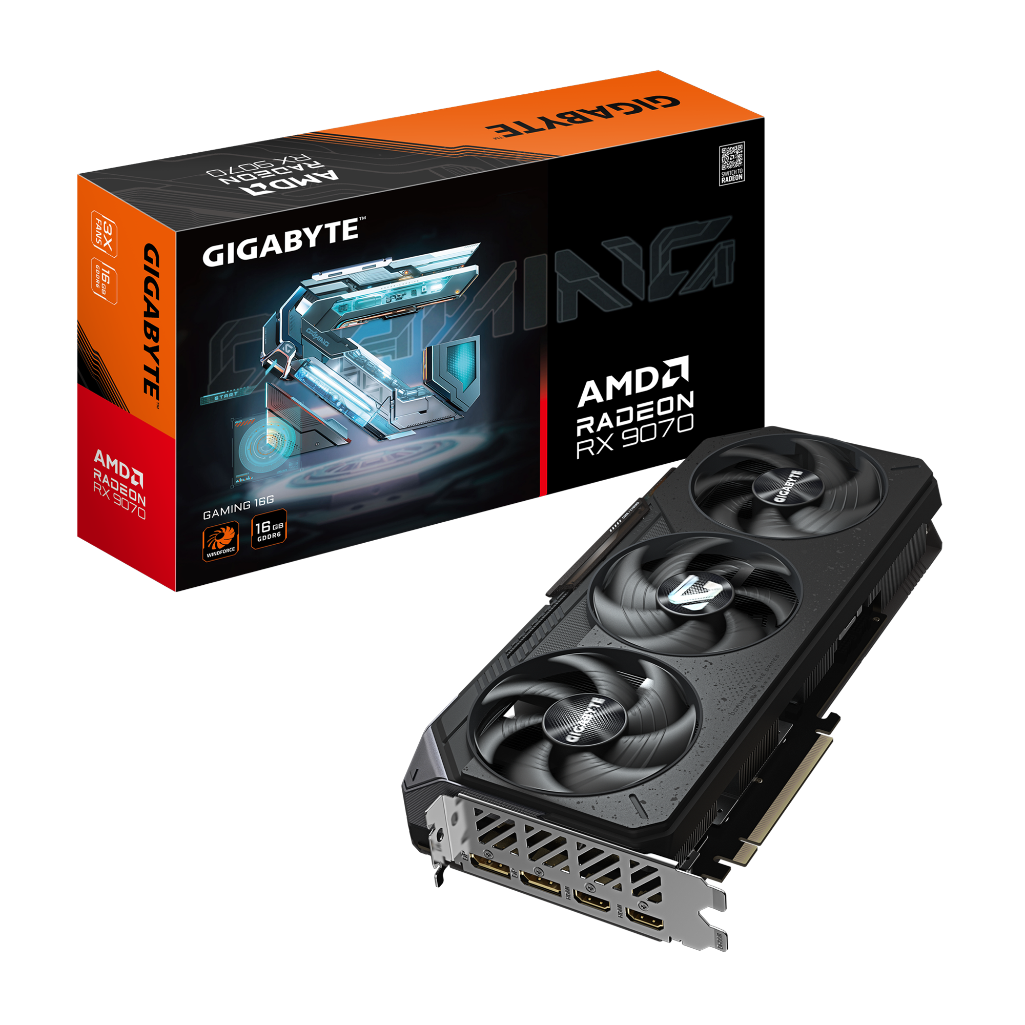 Gigabyte Radeon RX9070 Gaming 16GB GDDR6 2xHDMI 2xDP