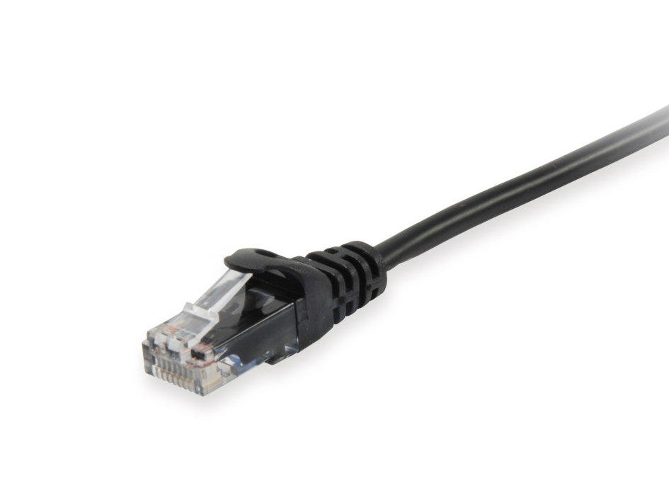 Equip Patchkabel Cat6 U/UTP 2xRJ45 0.15m schwarz PVC Polybeutel