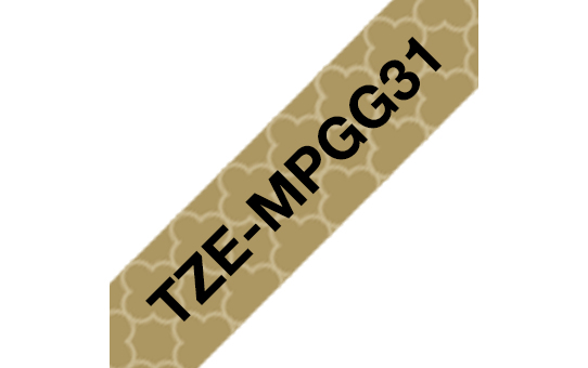 brother Schriftband TZe-MPGG31 TZEMPGG31, 12 mm, schwarz auf gold, 1 St.