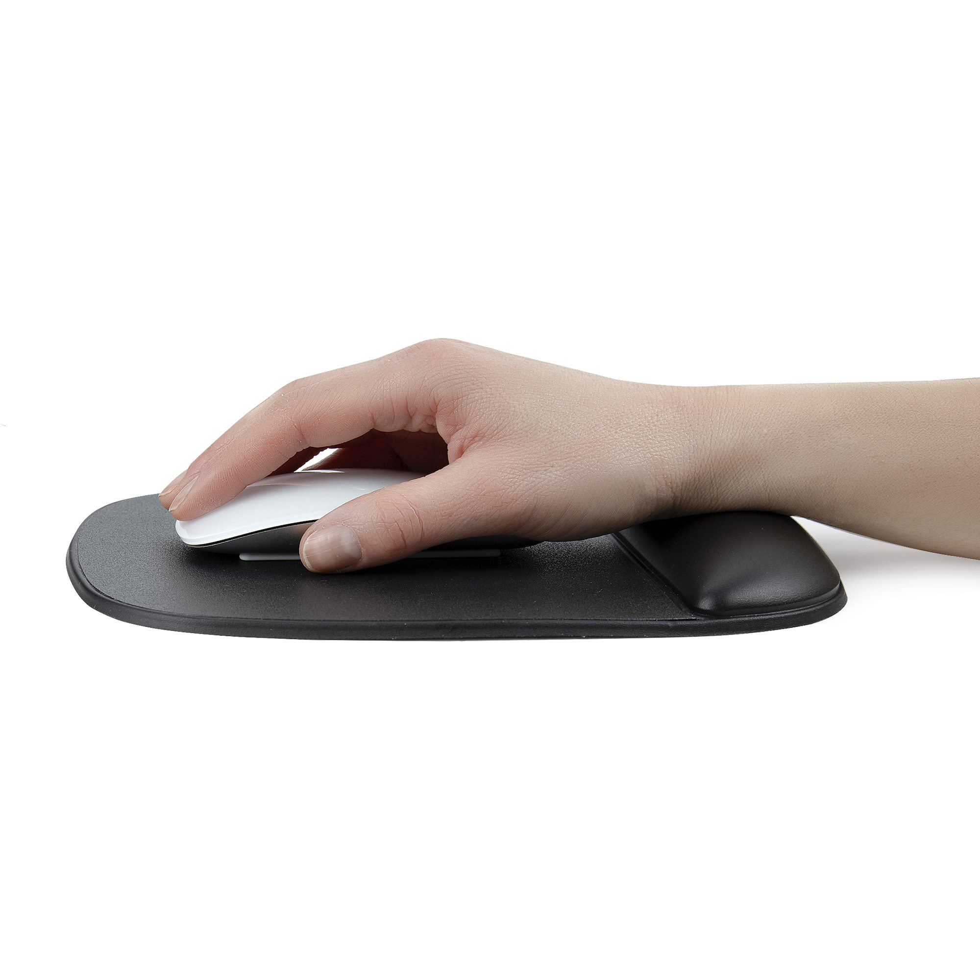 STARTECH.COM Mouse Pad with Hand rest 17x18x2cm Ergonomic Mouse Pad with Wrist Support Non-Slip Base Cushioned Gel Pad