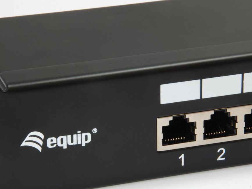 Equip 19 Patchpanel 16xRJ45 Cat6 FTP 1U 250MHz RAL9005