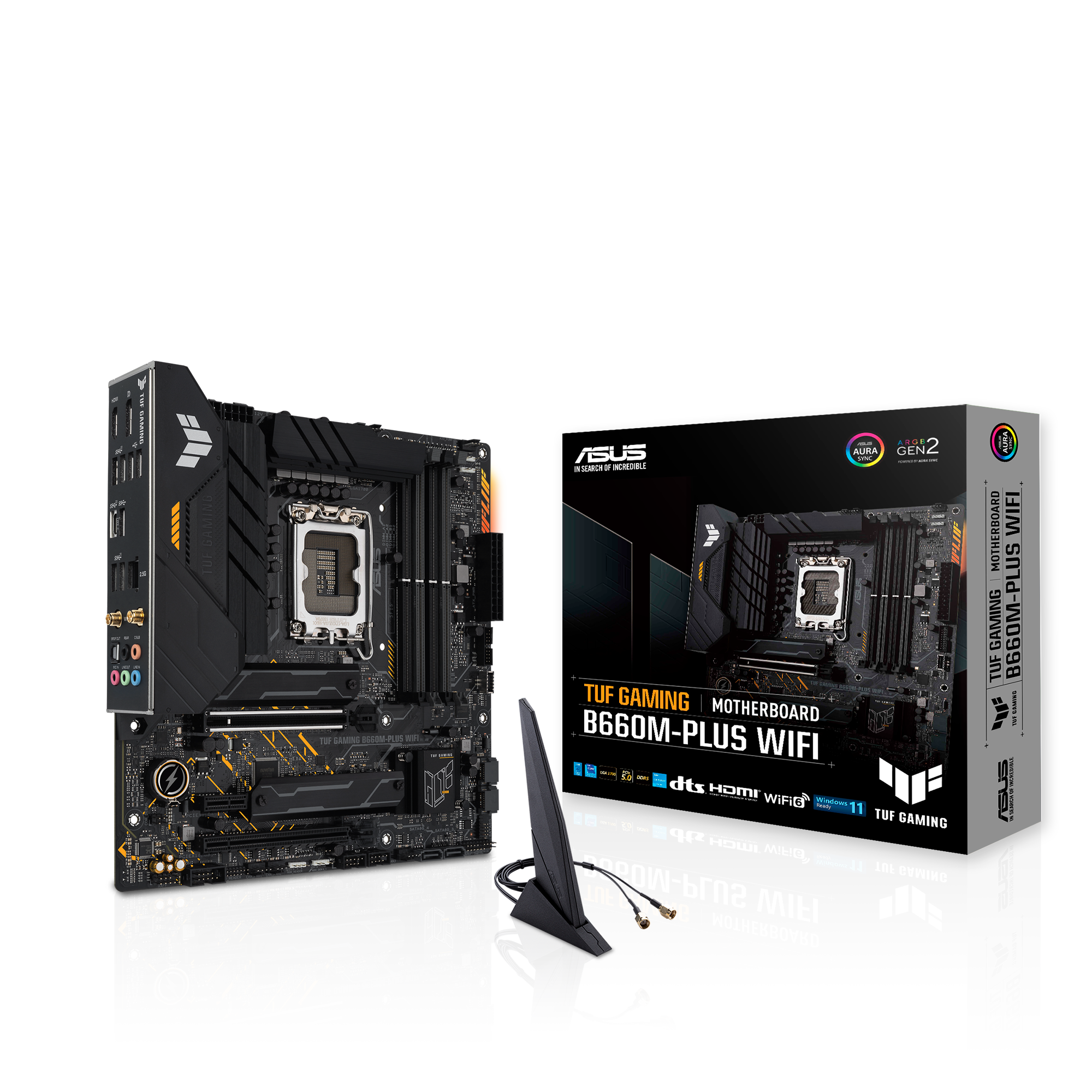 ASUS TUF GAMING B660M-PLUS WIFI D4 LGA1700 4xDIMM DDR4 mATX 4xSATA 2xM.2 1xHDMI 1xDP MB
